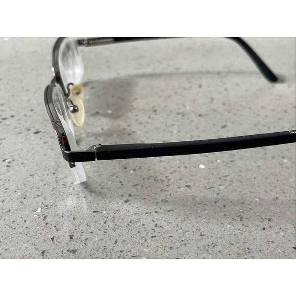 JACKSON PERRY EYEGLASSES FRAMES ONLY Ivan BLK black 53-19-135 half rim rectangle - Picture 4 of 14